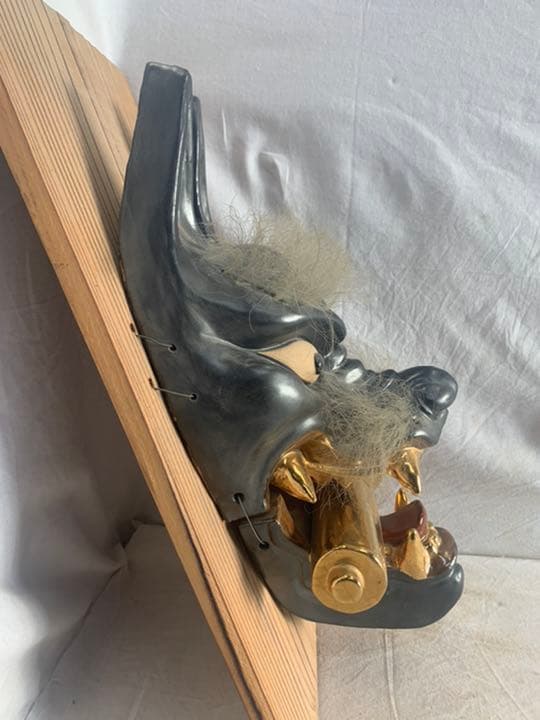 狐面　金焼物