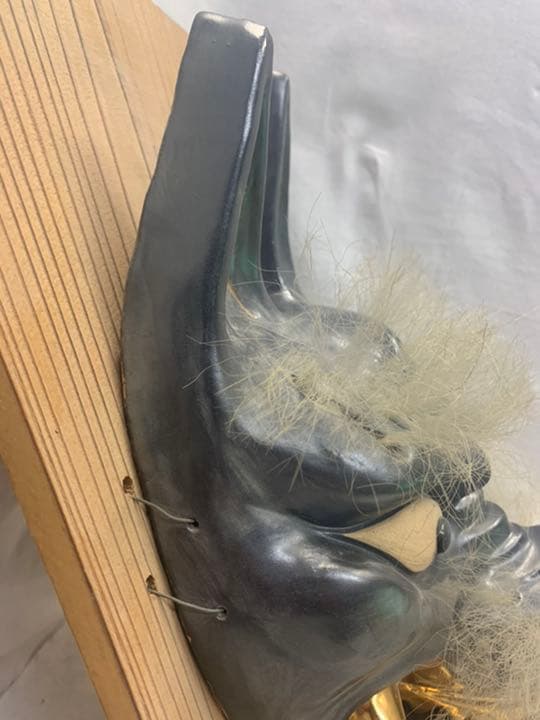狐面　金焼物