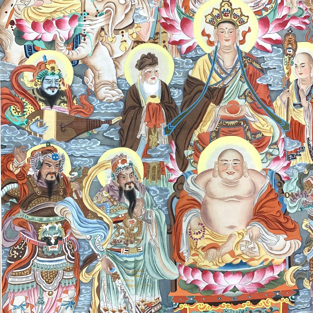 掛軸 金堂佛像 木箱 仏事 行事