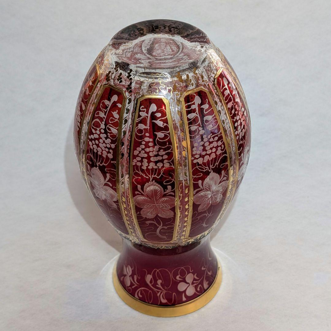 ゴージャス 豪華 クリスタル ガラス花瓶 中古品