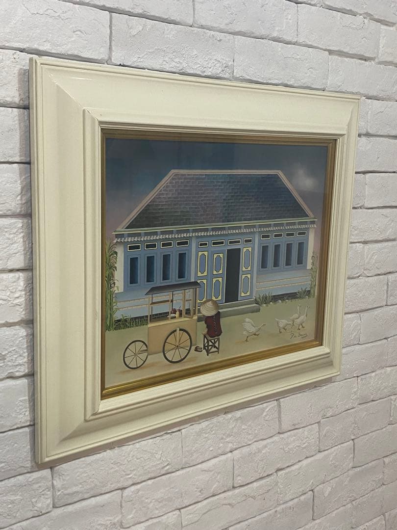 ⭐️全国送料無料】油絵　キャンディー売り6号　絵画　アンティーク　輸入品　フランス