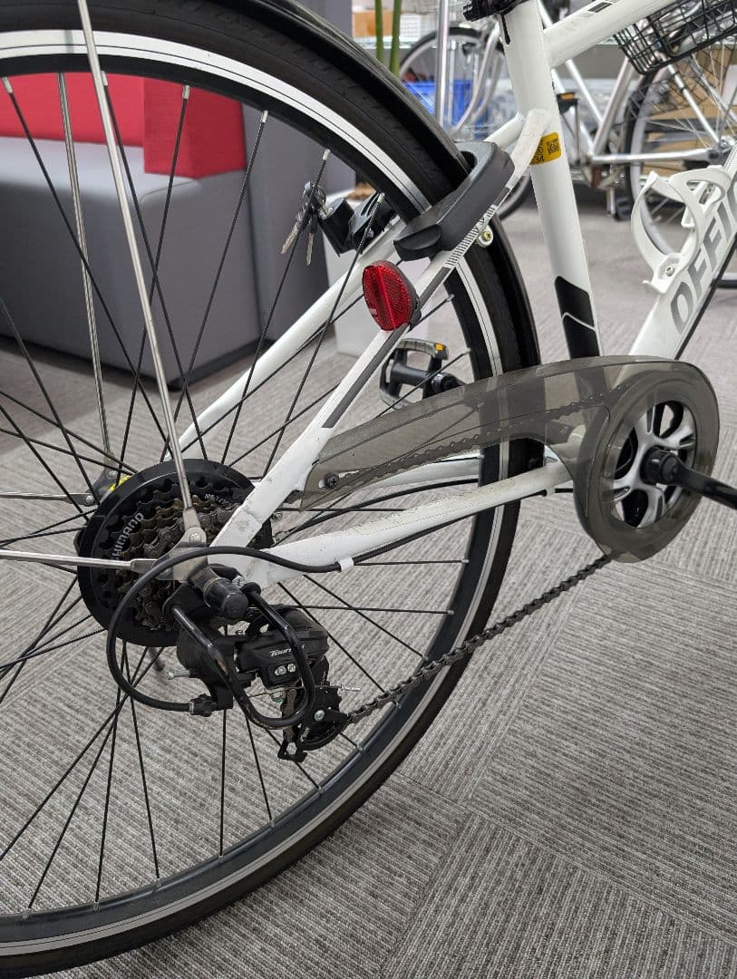 シティサイクル ホワイト 前面バスケット付き✴️茨城県水戸市姫子