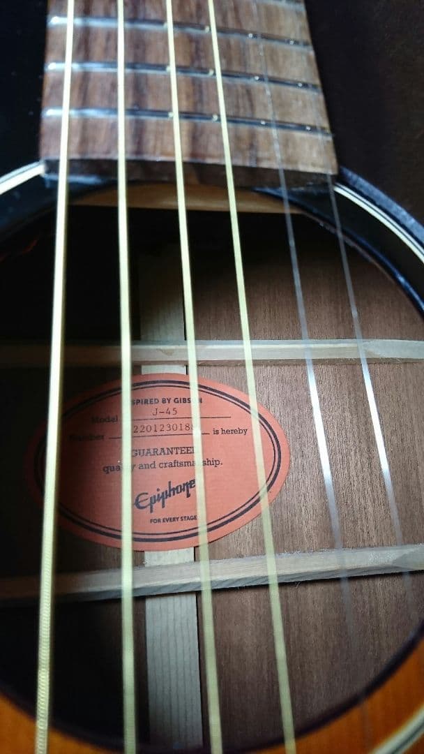 オール単板　エピフォン　epiphone j-45 gibson
