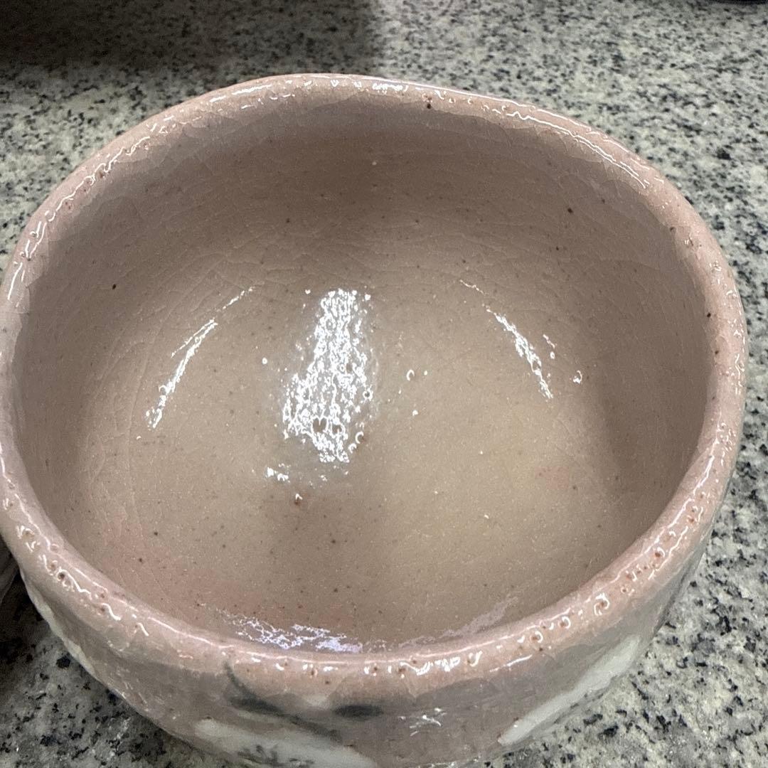 陶器製茶碗 抹茶茶碗 鶴 工芸品 美術品 2つセット 茶道具 小物 格安