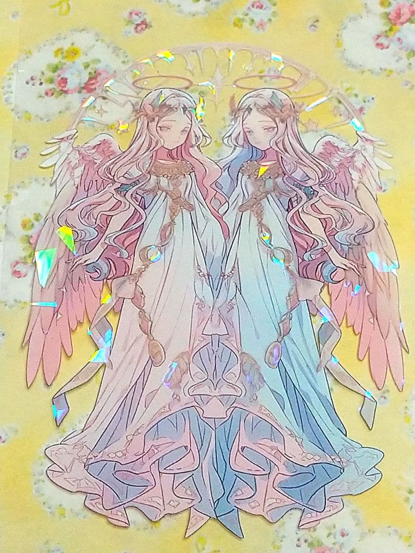 廃盤品✩J792＃双子座-鏡音(贝壳光)銀河絵日切り売り海外人物女の子AIマステ