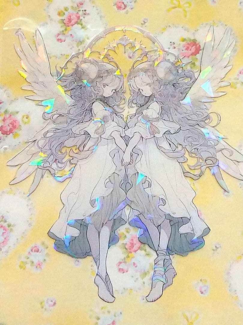 廃盤品✩J792＃双子座-鏡音(贝壳光)銀河絵日切り売り海外人物女の子AIマステ