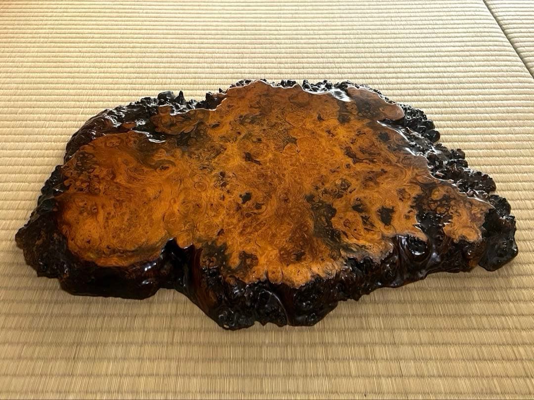 時代古木 花梨 玉杢 瘤 花台 香台 盆栽台 平台 約50㎝
