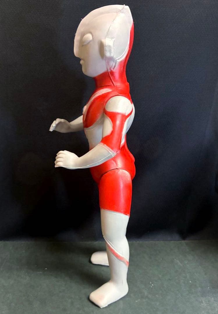 28cm！【昭和レトロ】■無版権 パチ ウルトラマン ポリ製