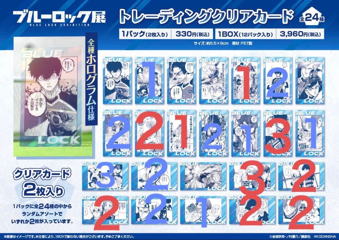 ブルーロック展　クリアカード　まとめ売り　ばら⭕️
