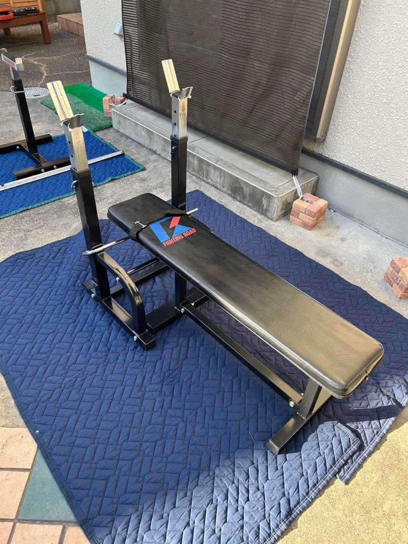 トレーニングベンチ バーベル ダンベル付き