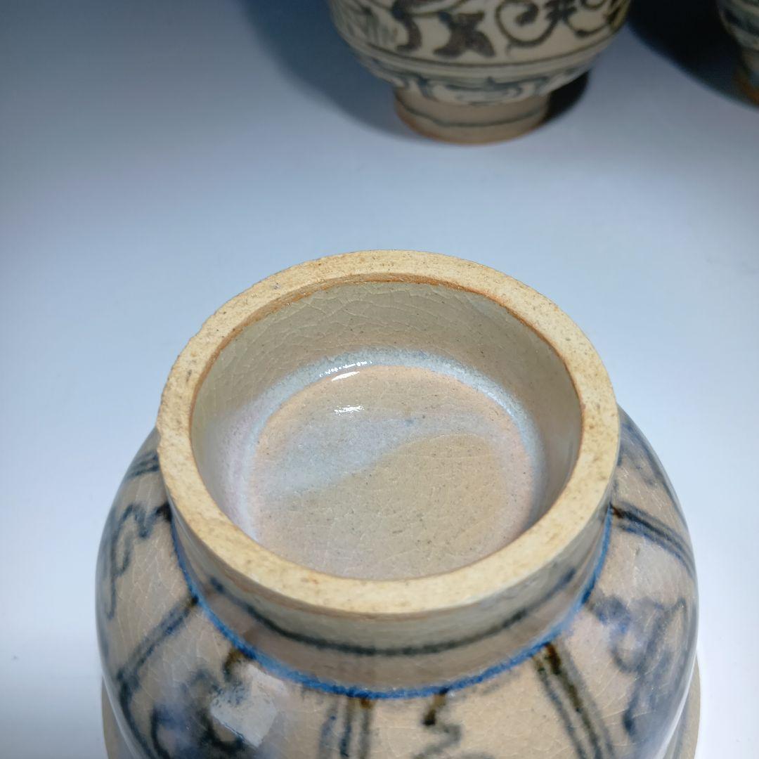 値下げ茶道具　楽山窯造　安南数茶碗10客　 美品　共箱