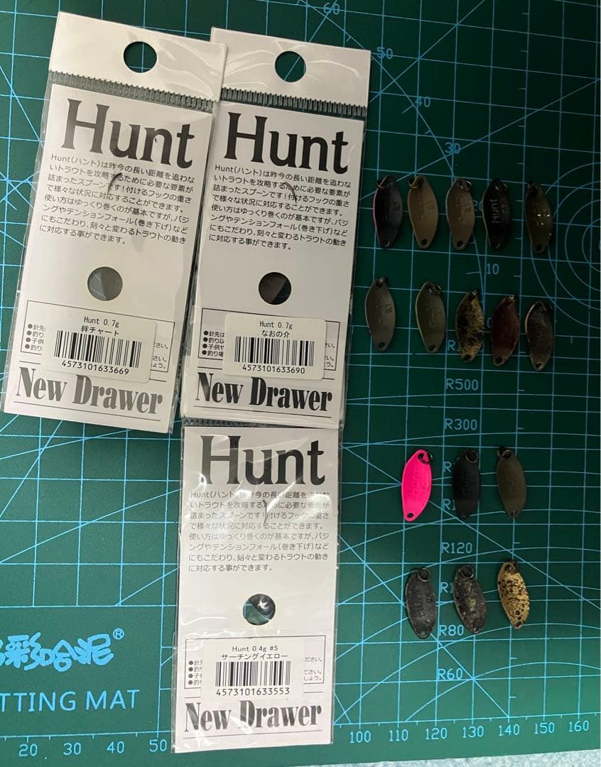 ハント19個セット　0.7g 12枚　0.4g 7枚 ニュードロワー Hunt