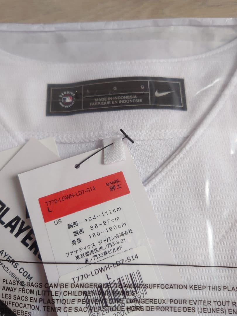 【正規品】 新品タグ付き ドジャース 大谷翔平 ユニフォーム Ｌ
