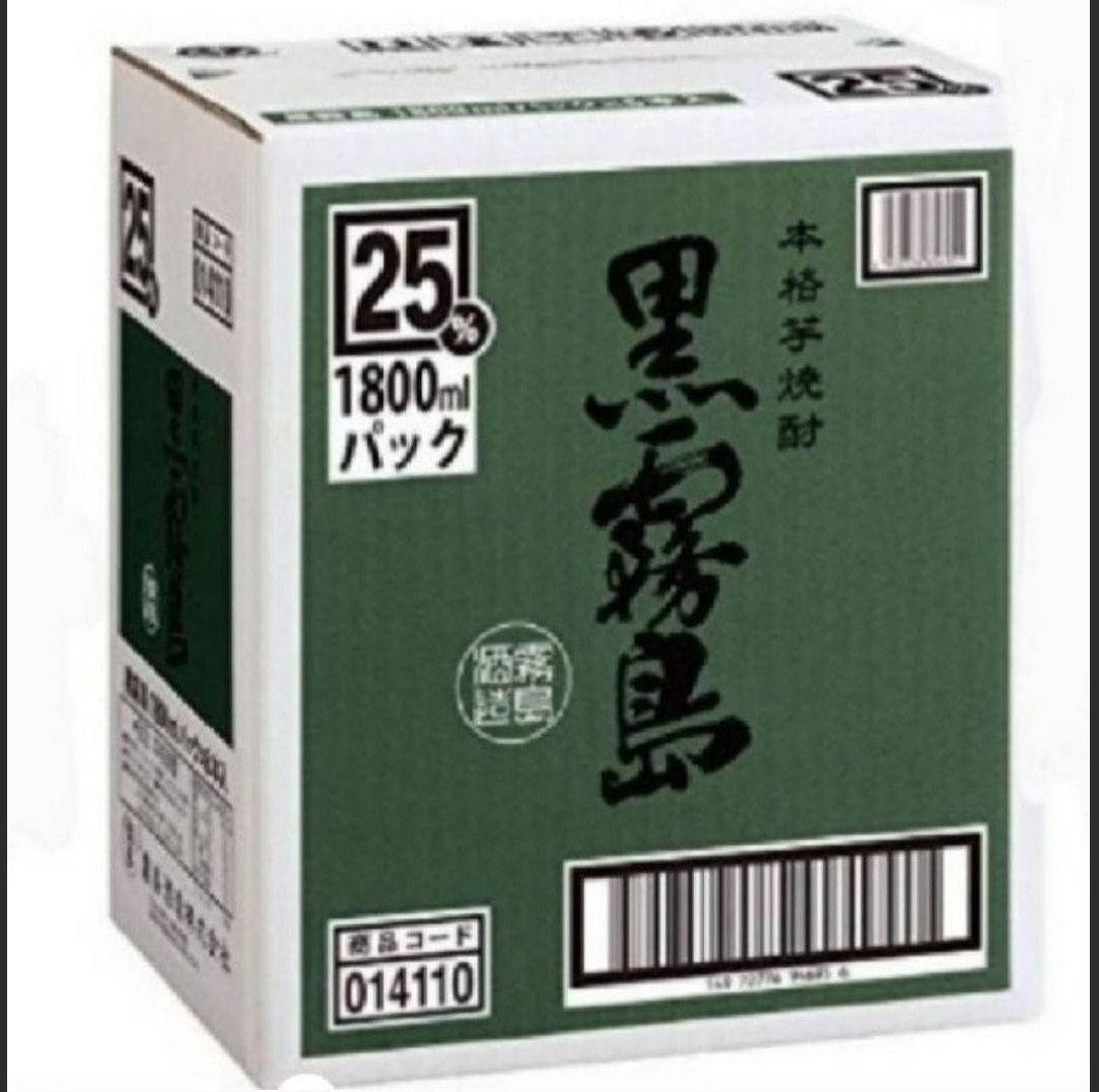 A561 黒霧島 25度 1.8L パック 6本セット