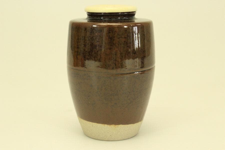 茶道具 膳所焼 肩衝 茶入 共箱 未使用(A775)