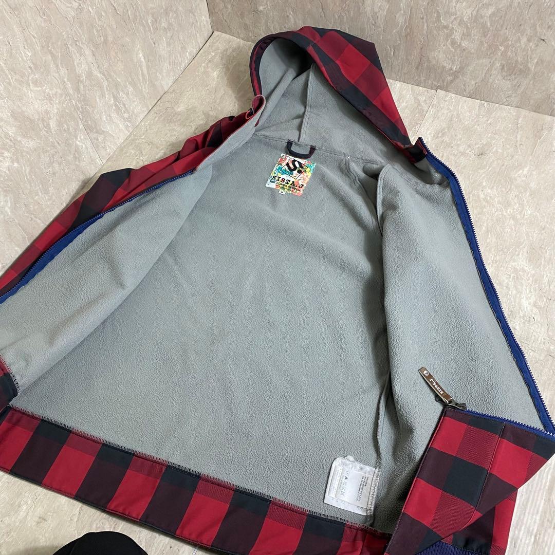 SISTA.J　スノボウェア 上下3点セット 　チェックレッド　Mサイズ