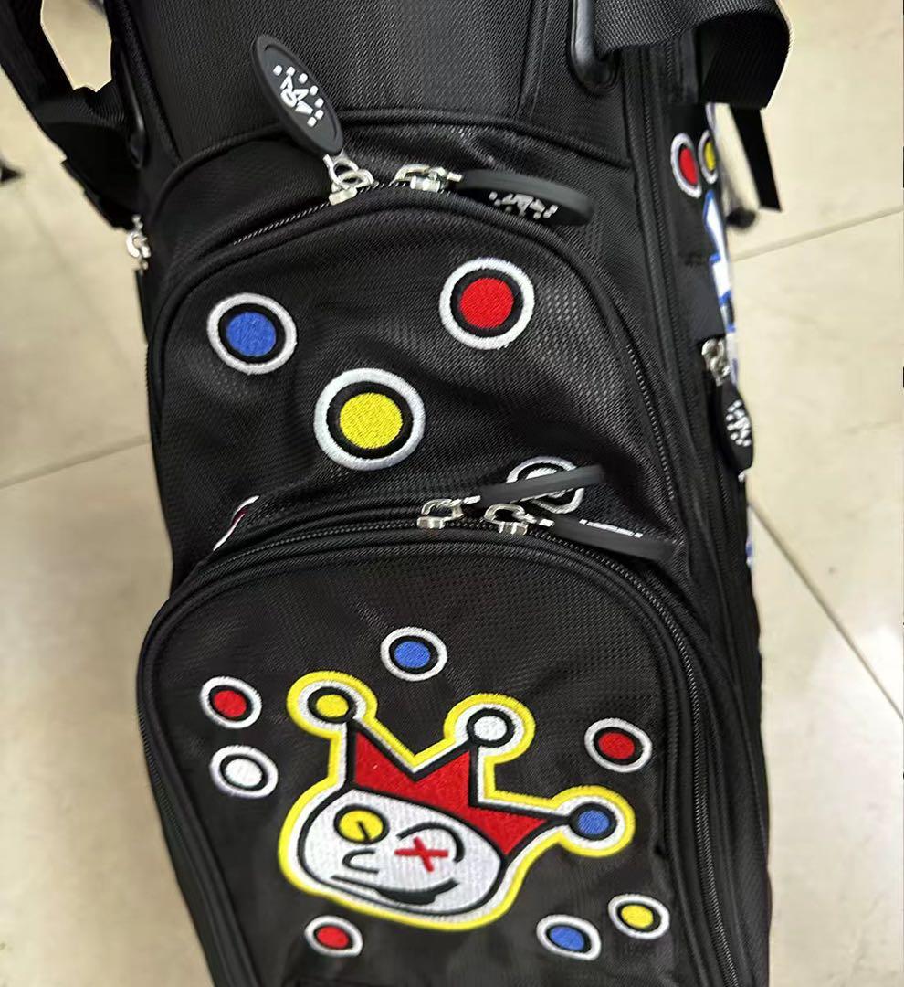 タイトリストスコッティキャメロンキャディバッグ黒カラフルクラブ　ヘッドカバー付き