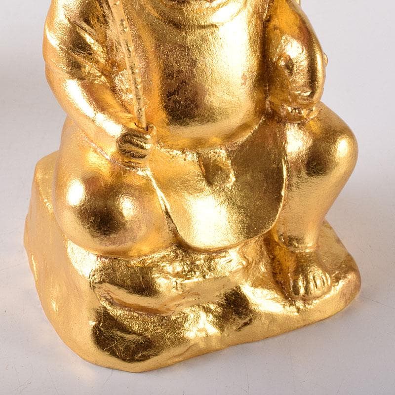 彫刻家　富永直樹作　銅鍍金　大黒天　恵比須像　七福神　2点　共箱　V　7606