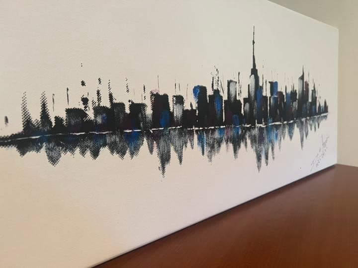 絵画④ ニューヨーク　New York マンハッタン　風景画　油絵　2012