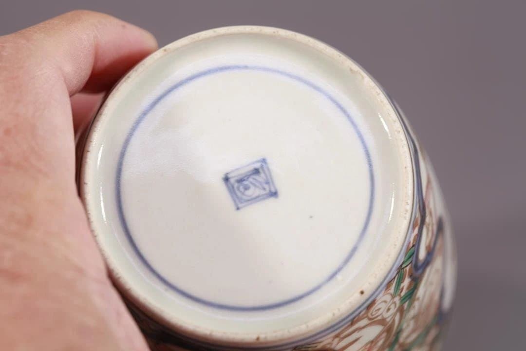 627　古伊万里大振上手色絵蕎麦猪口　無傷美品　江戸中期