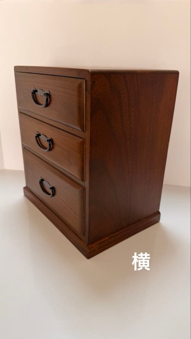 木製3段引き出し