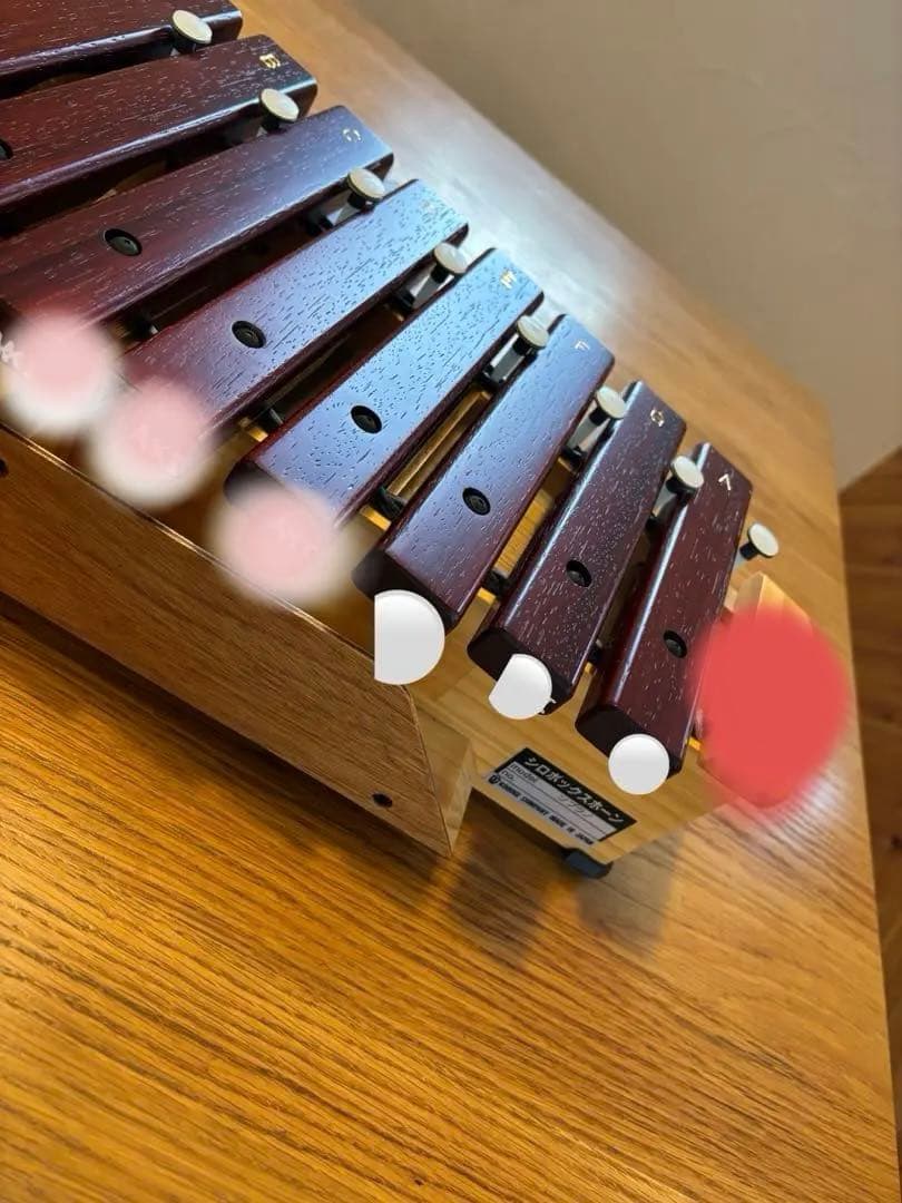 こおろぎ社　卓上　木琴 シロボックス　ソプラノ 本体部　（幹音）＋派生音3つ付き