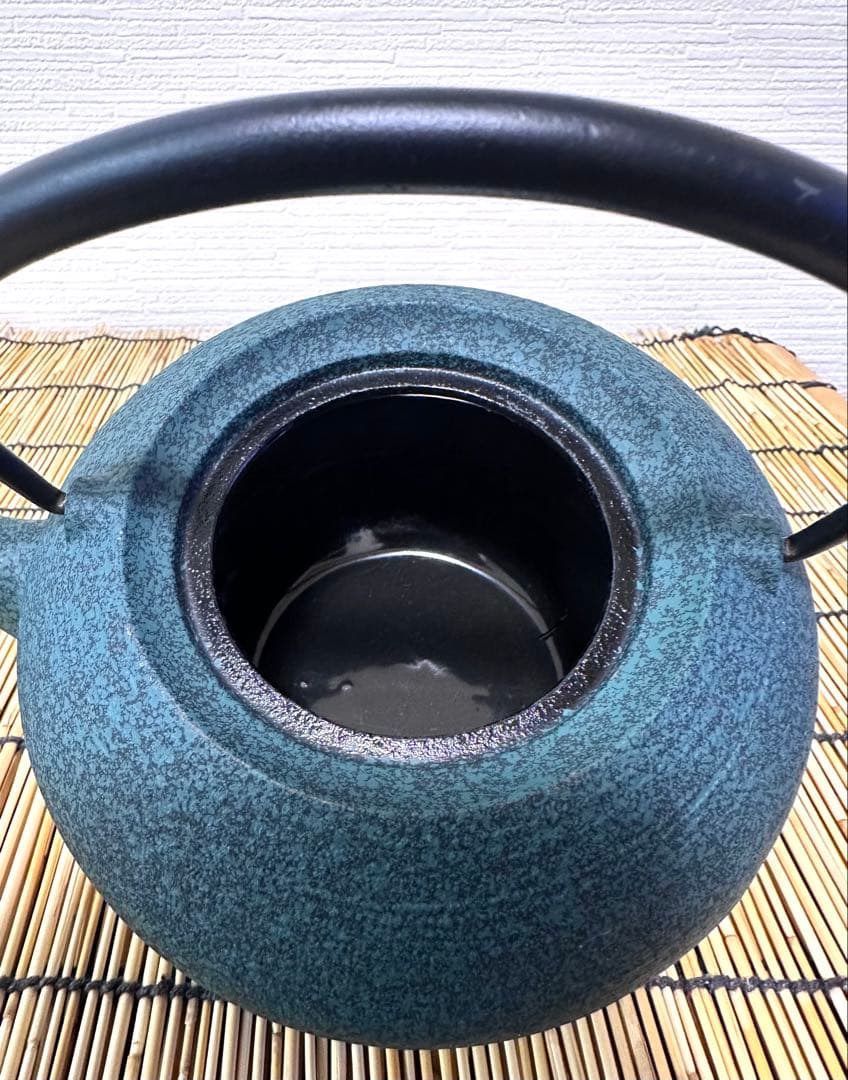 未使用品　鋳心ノ工房　増田尚紀デザイン　平つぼＬ　鉄急須　南部鉄瓶　南部鉄器