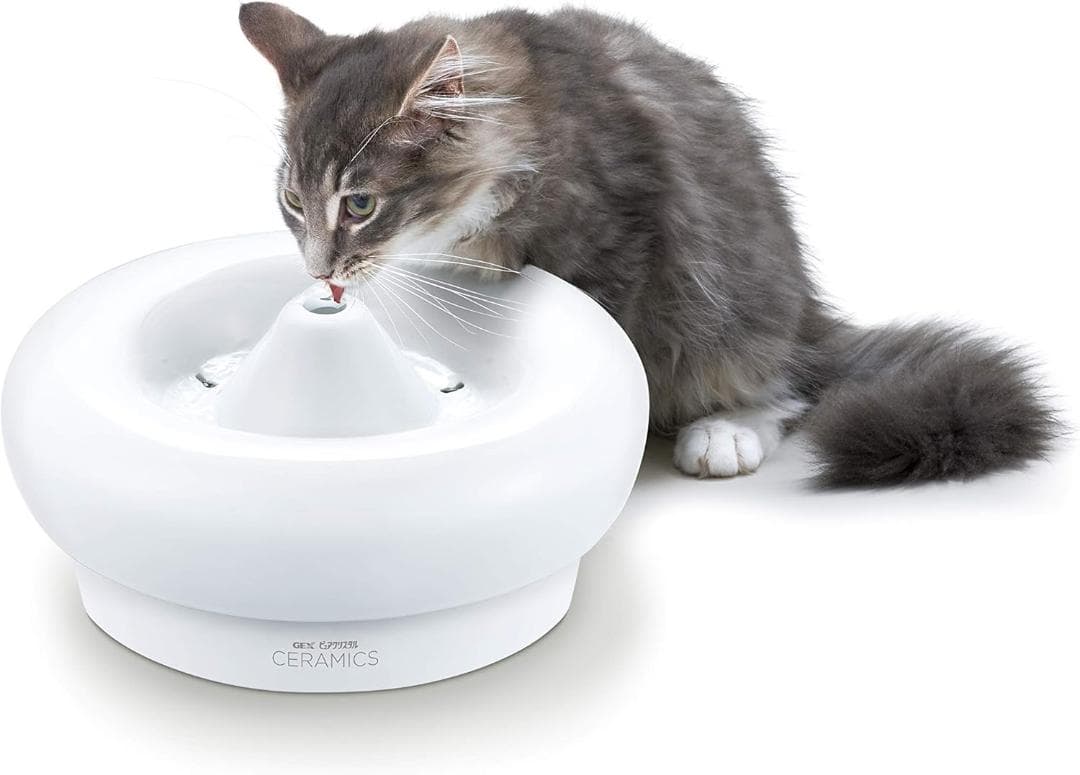 ジェックス GEX ピュアクリスタル セラミックス 猫用 1.5L 給水器 陶器