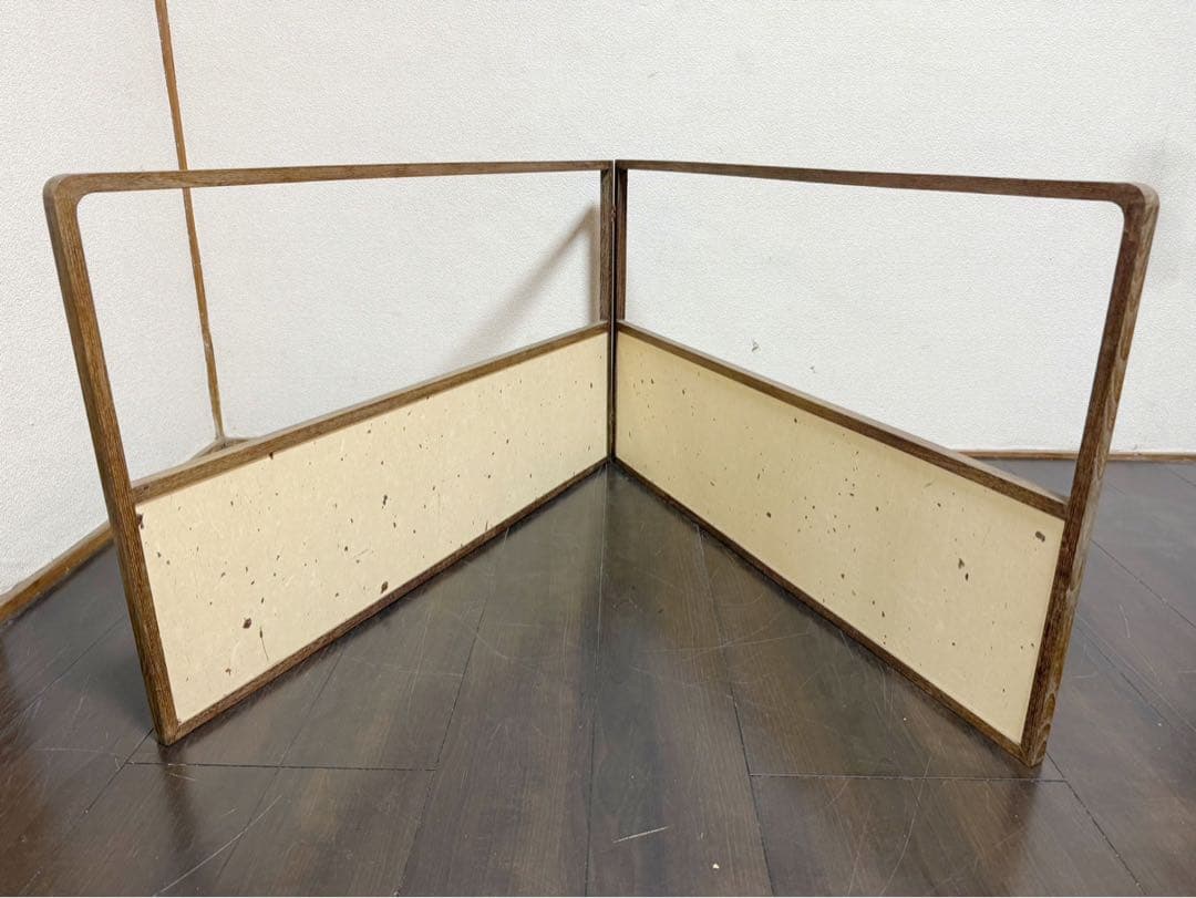 茶道具 桑縁 風炉先屏風 花押有 作者不明 両面使い 上透かし