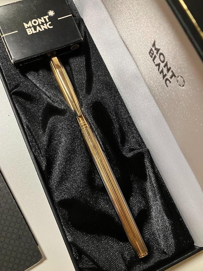 【開運】新品未使用　万年筆　モンブラン　ノブレス 1147　585　インク6本付