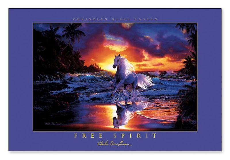 額装品/Free Spirit/foil/クリスチャン ラッセン