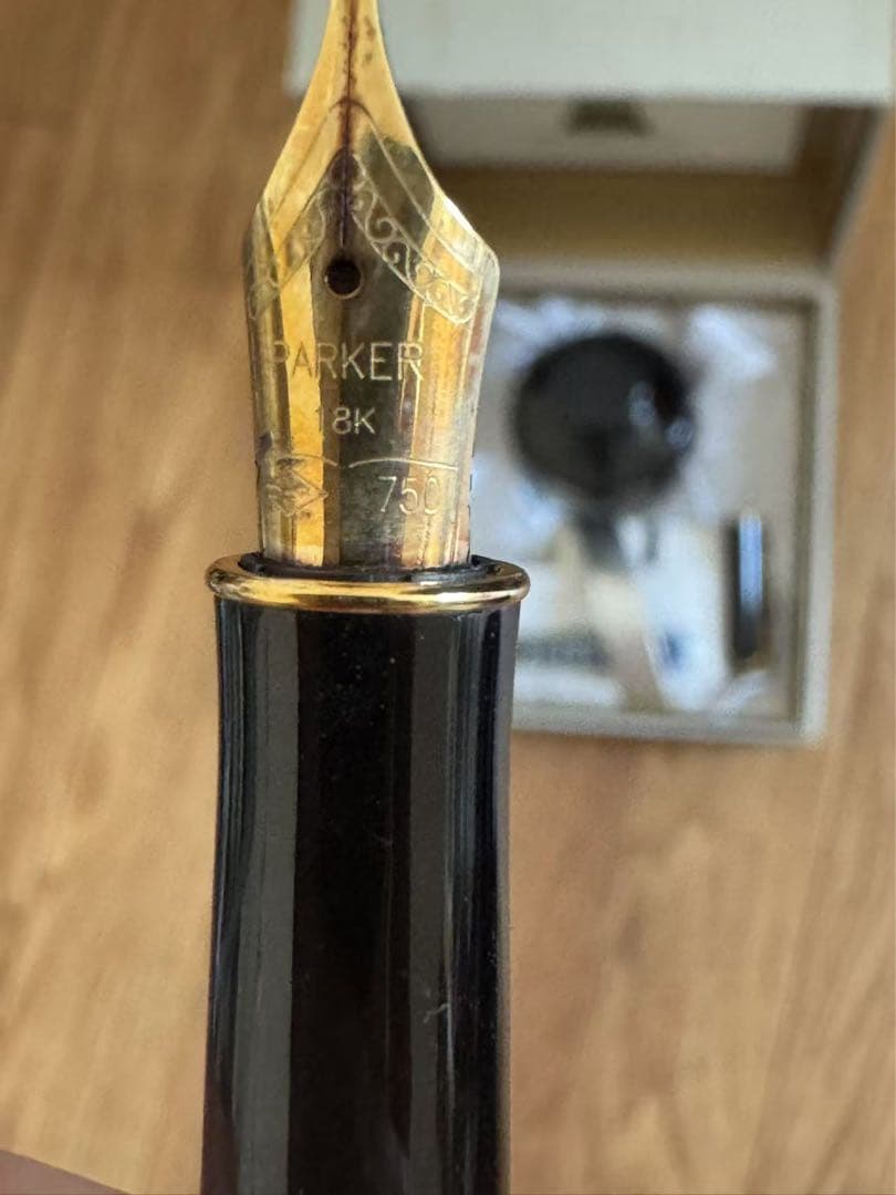 PARKER SONNET 万年筆セット インク付き、18金　750