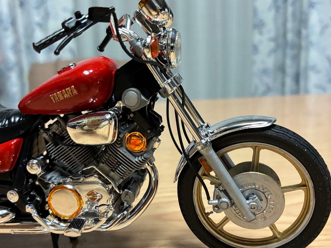 タミヤオートバイ1/12ヤマハXV1000プラモデル　完成品