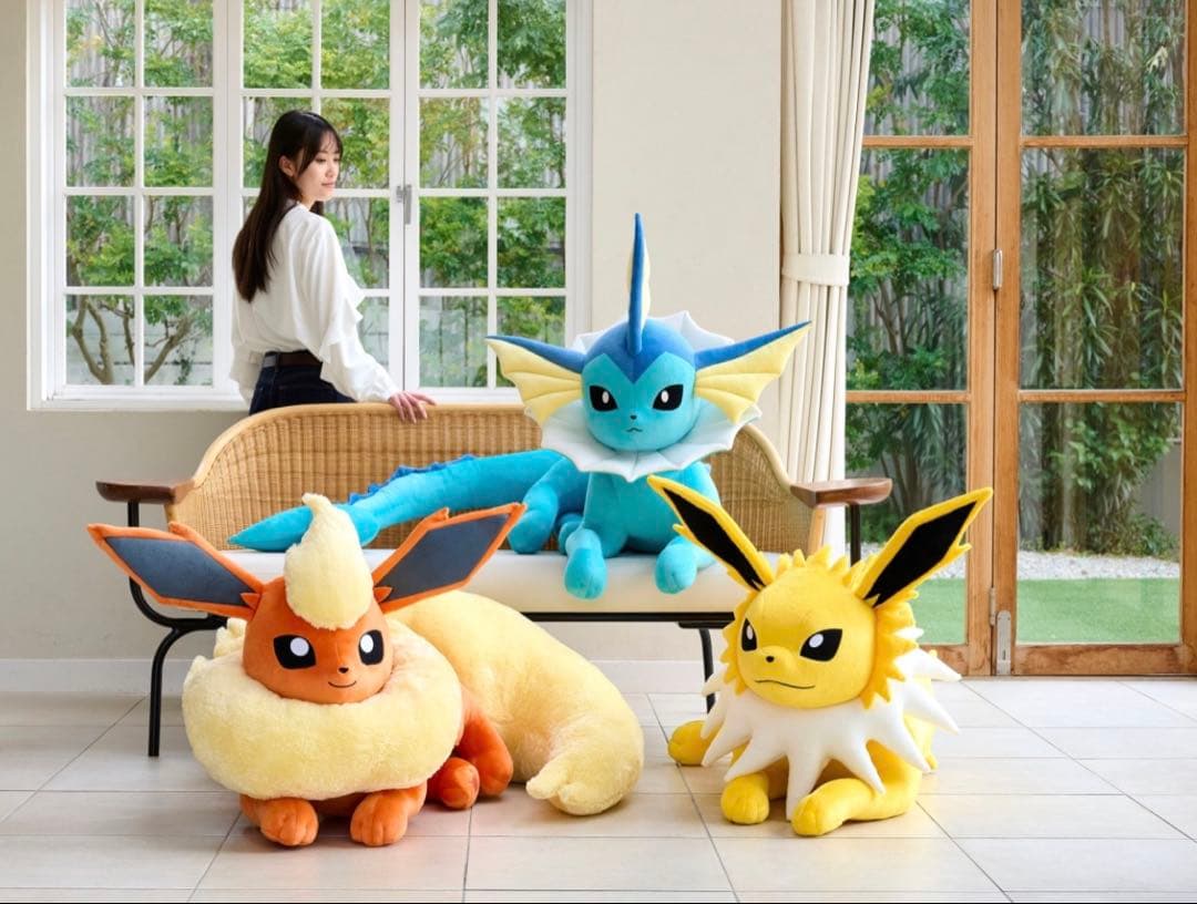 ポケモンセンターぬいぐるみ 等身大 サンダース 寝そべり