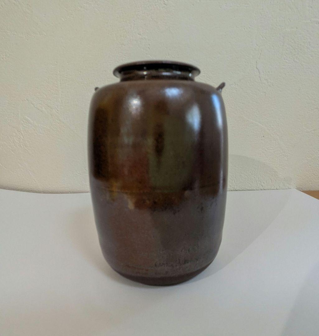 『鬼丸碧山』高取焼　茶入　仕覆　茶道具　替え仕覆　耳付き　栞しおり鬼丸雪山窯