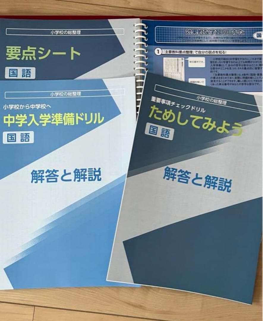 家庭学習教材 中学校入学準備 小学校総復習 5教科