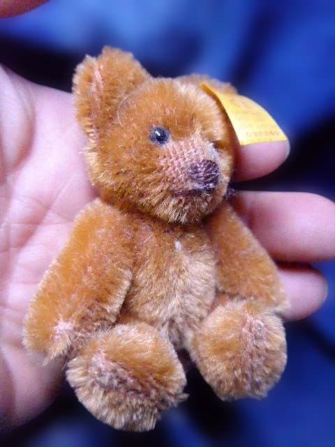 貴重なシュタイフ Steiff ミニ テディベア レッド ブラウン／8cm