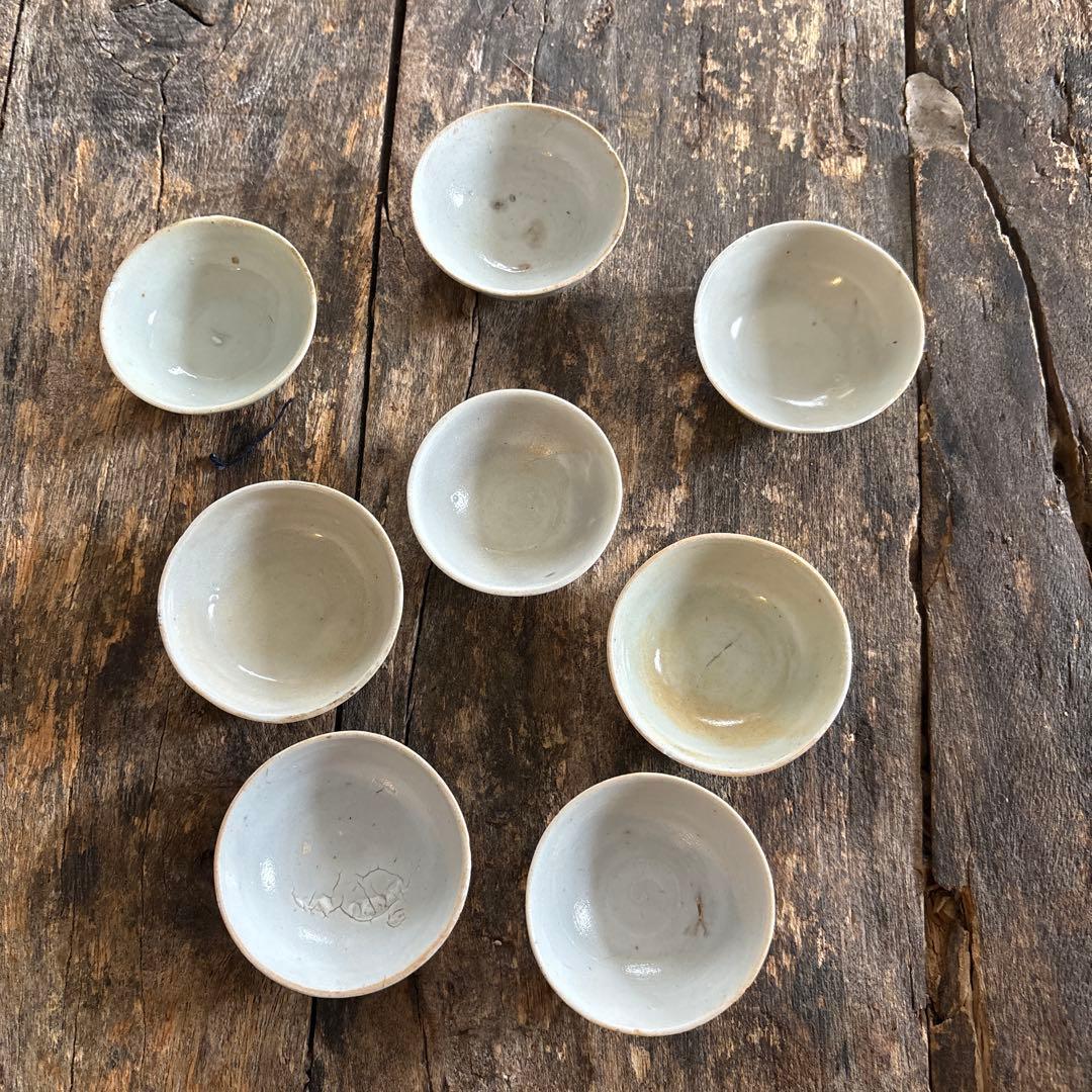 白磁　盃 8点