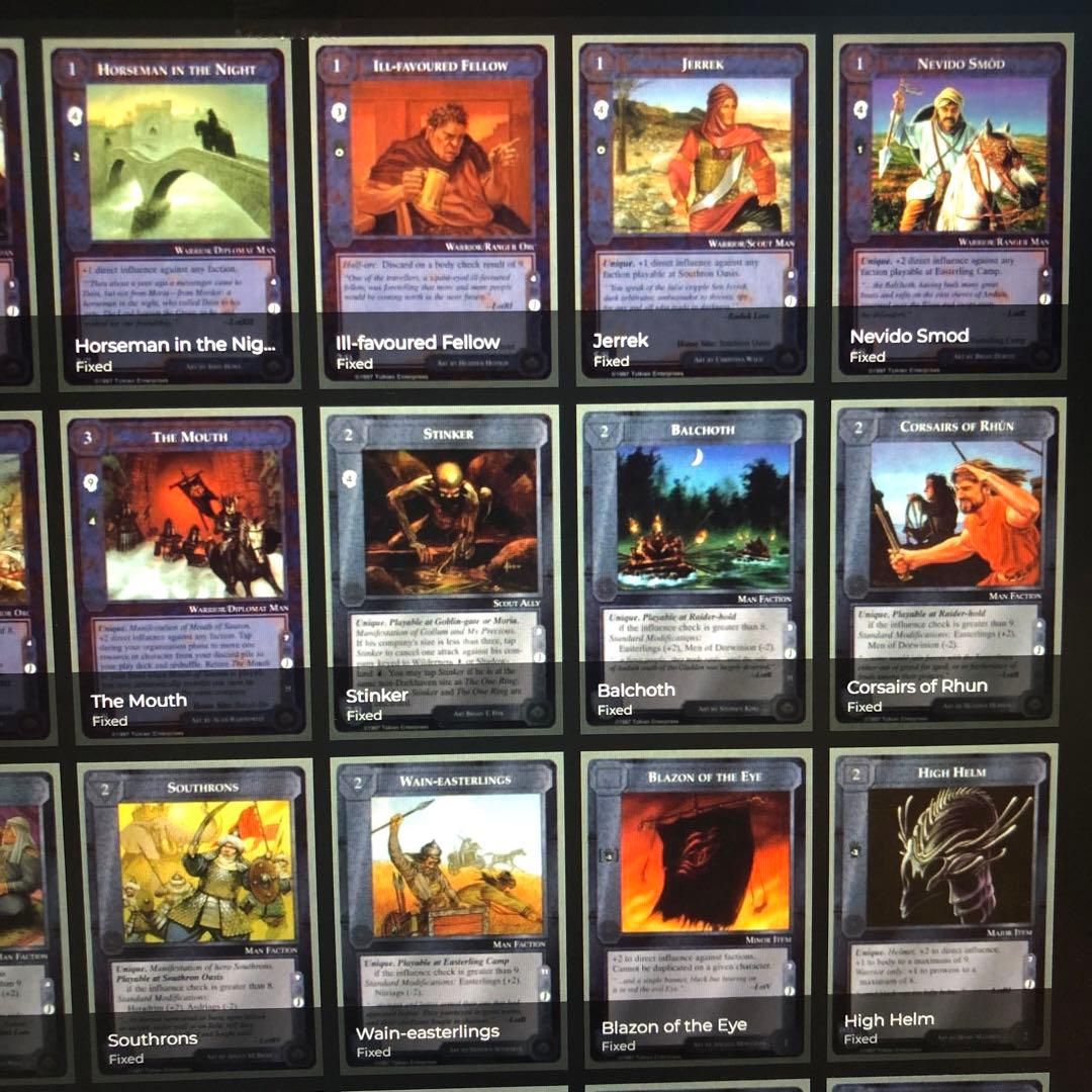 ミドルアース　カード　チャレンジデッキJ ccg コンプ　指輪物語　希少