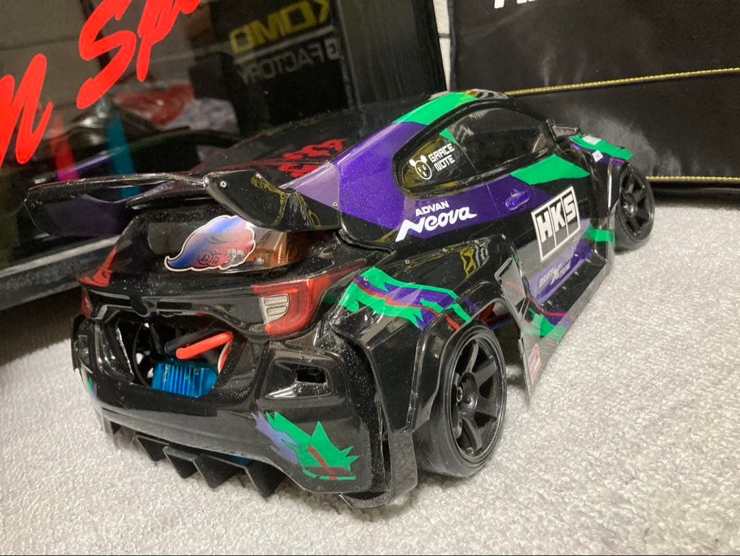 アディクション　GRヤリス　ラジコンボディー　HKS ドリラジ