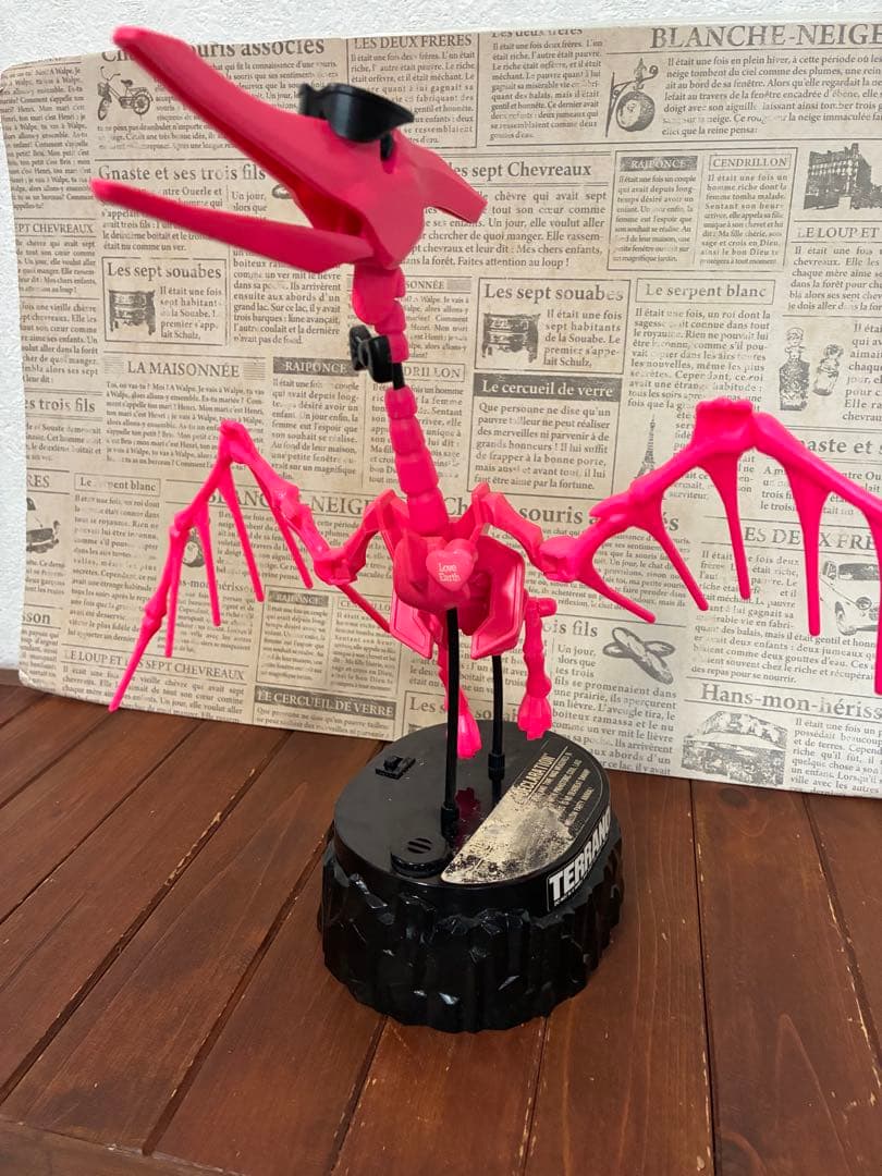 タカラ　テラノス　プテラノドン　ピンク　フラワーロック　昭和レトロ　動作確認済