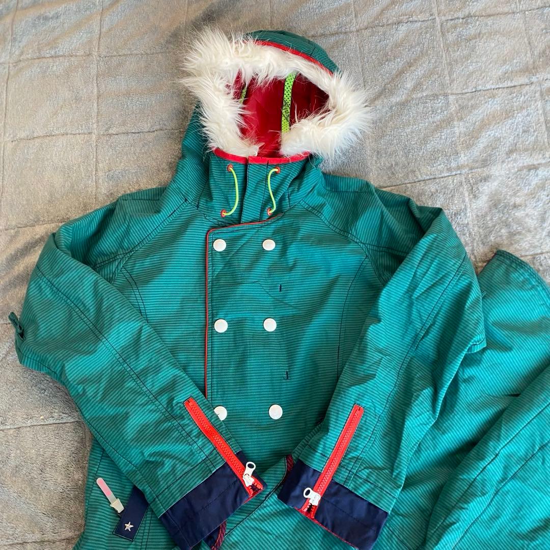 【激カワ】X-niX スノボ　スキー　ウェア　つなぎ ファー付き