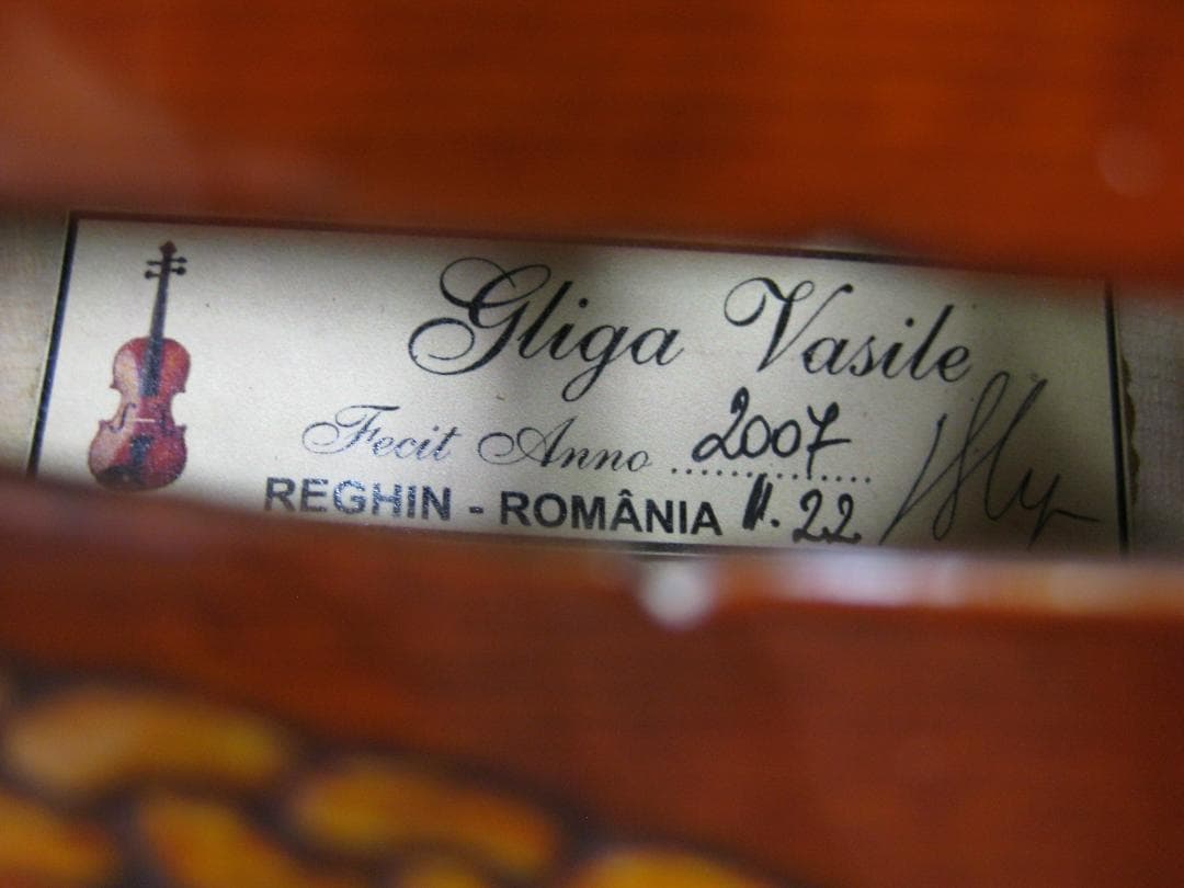 【製作証明書付き】 Gliga Vasile 最上位 装飾バイオリン 4/4