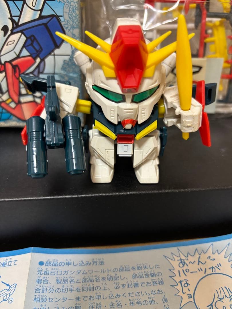 【当時物】元祖SDガンダム初期4体セットΖ／ZZ／ザクIII／ヤクト　箱・説あり