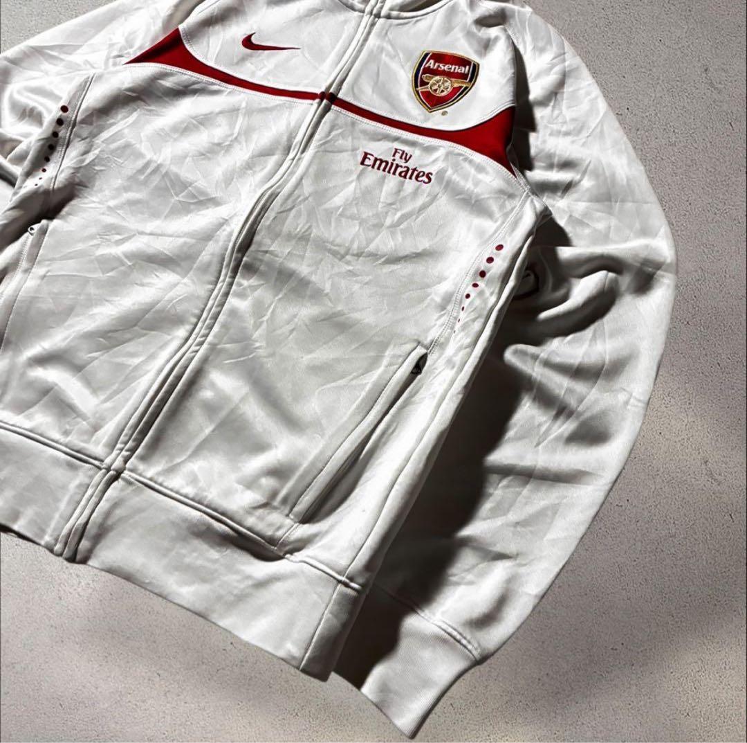 00s NIKEアーセナル刺繍トラックジャケットサッカーY2Kテックバックロゴ