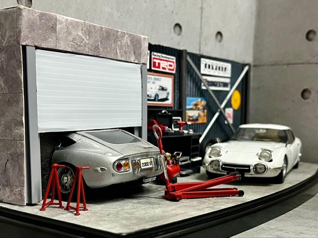 国産名車 1/24 トヨタ 2000GT カスタム ガレージ ジオラマ ミニカー