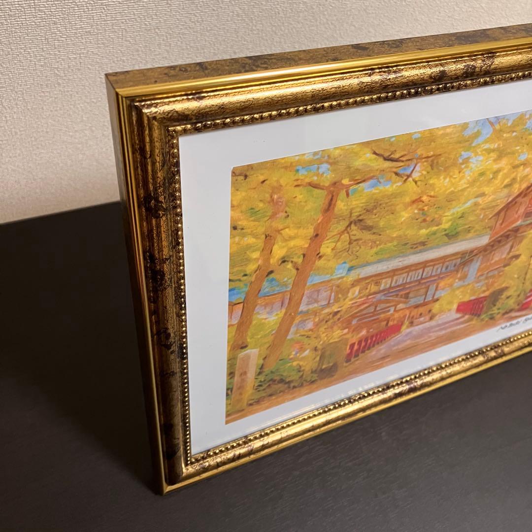 ジブリアート10 千と千尋の神隠しより「積善館」額装品32.7㎝×24.0㎝