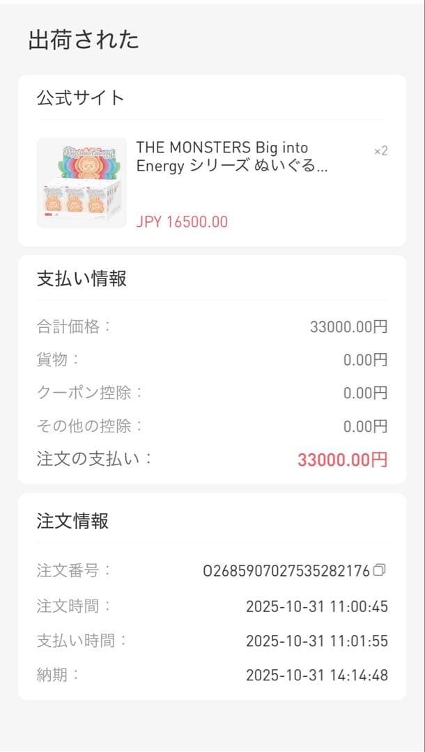 Big Into Sleepy ぬいぐるみ ラブブ　シークレット　正規品