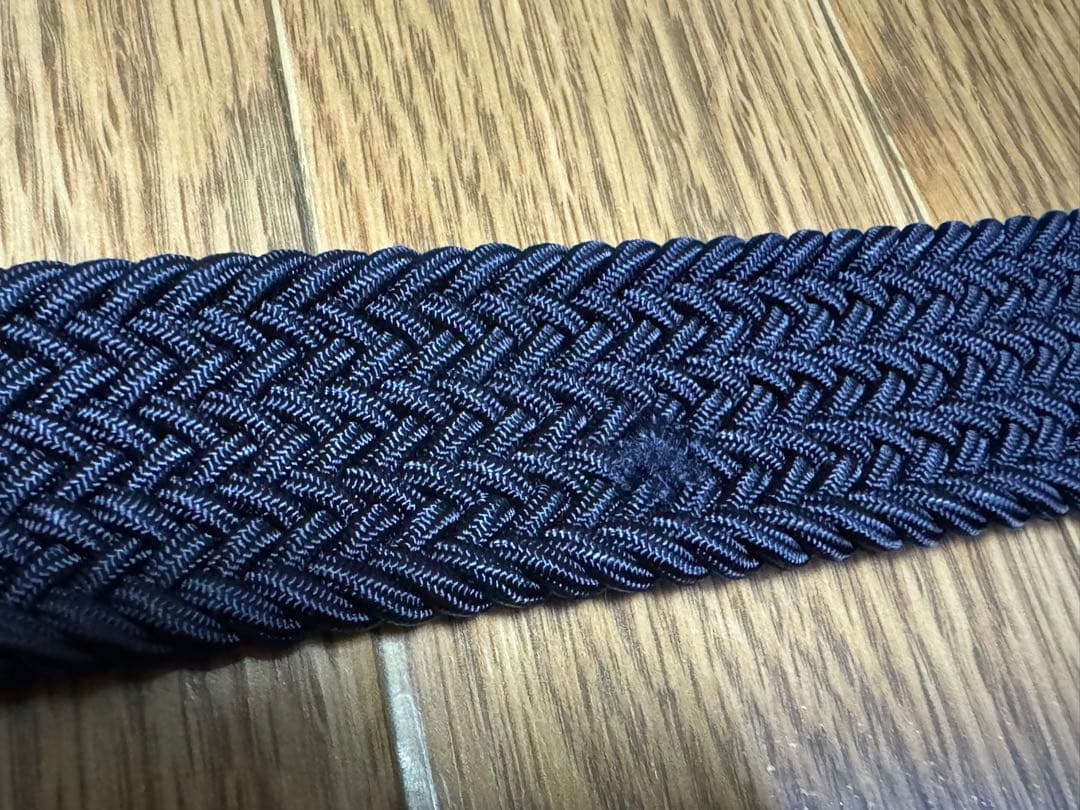 ZERO HALLIBURTONゼロハリバートン ネイビー 編み込みベルト