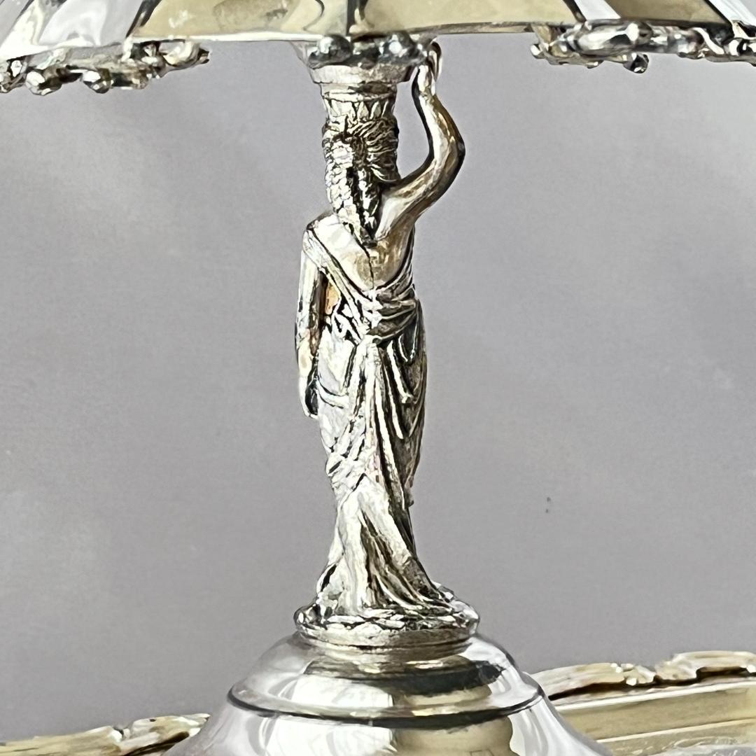 【BROOKLYN SILVER CO】 女神の掲げるスプーンホルダー 12本
